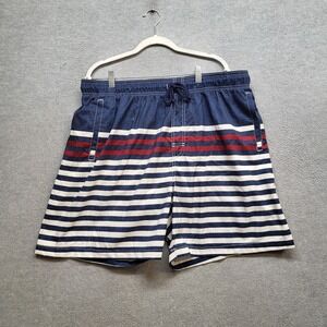 Joe Boxer Men‎ Swimwear XL Blue Striped Swim Trunks NWT